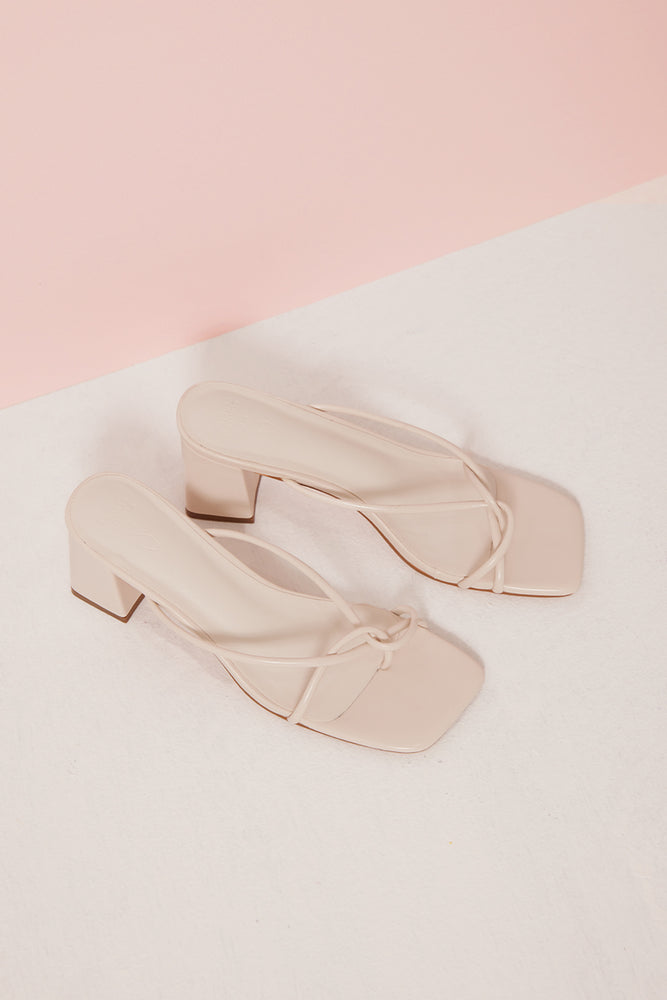 
                  
                    Aby Strappy Heels in Chalk
                  
                