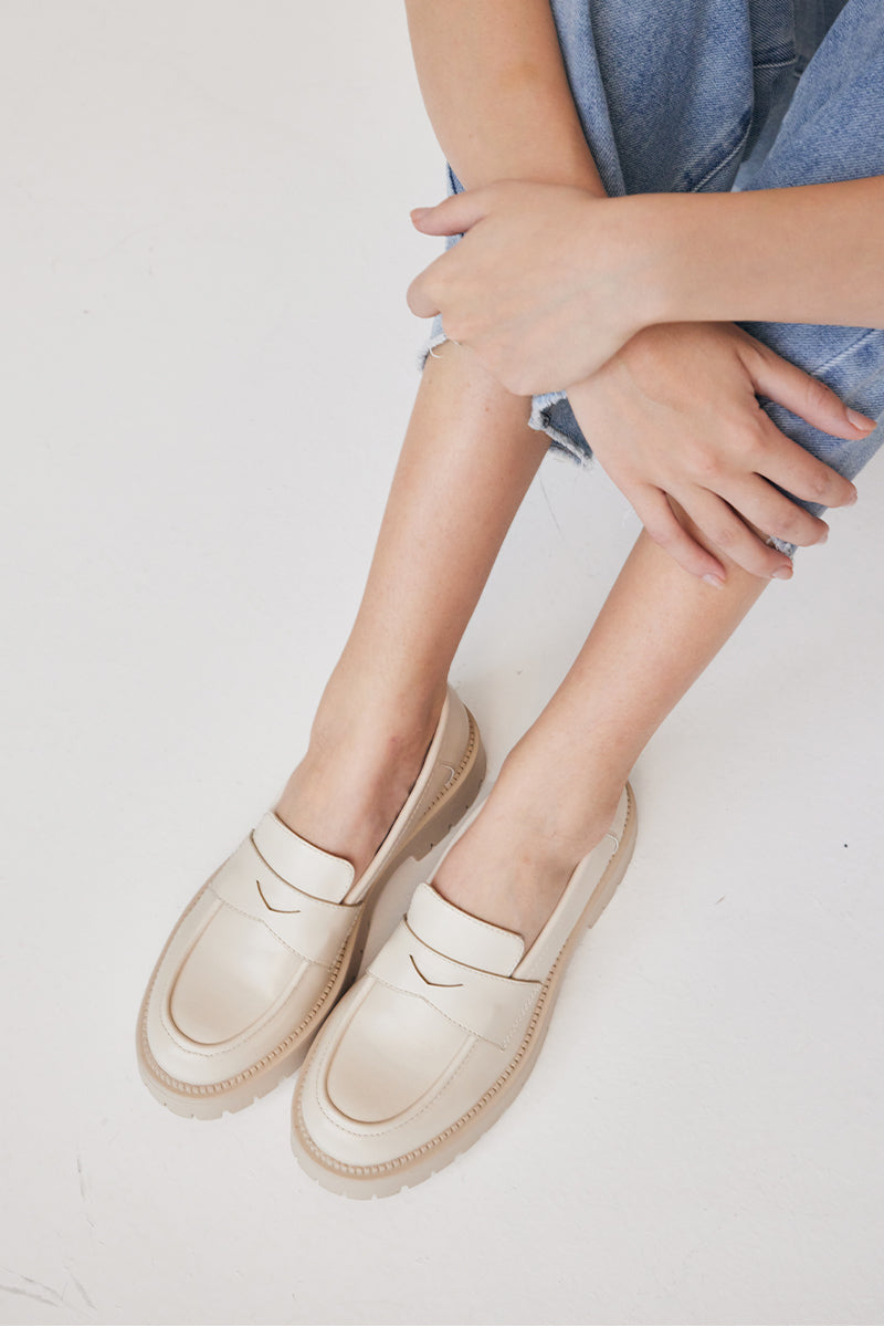 White penny loafers on sale womens