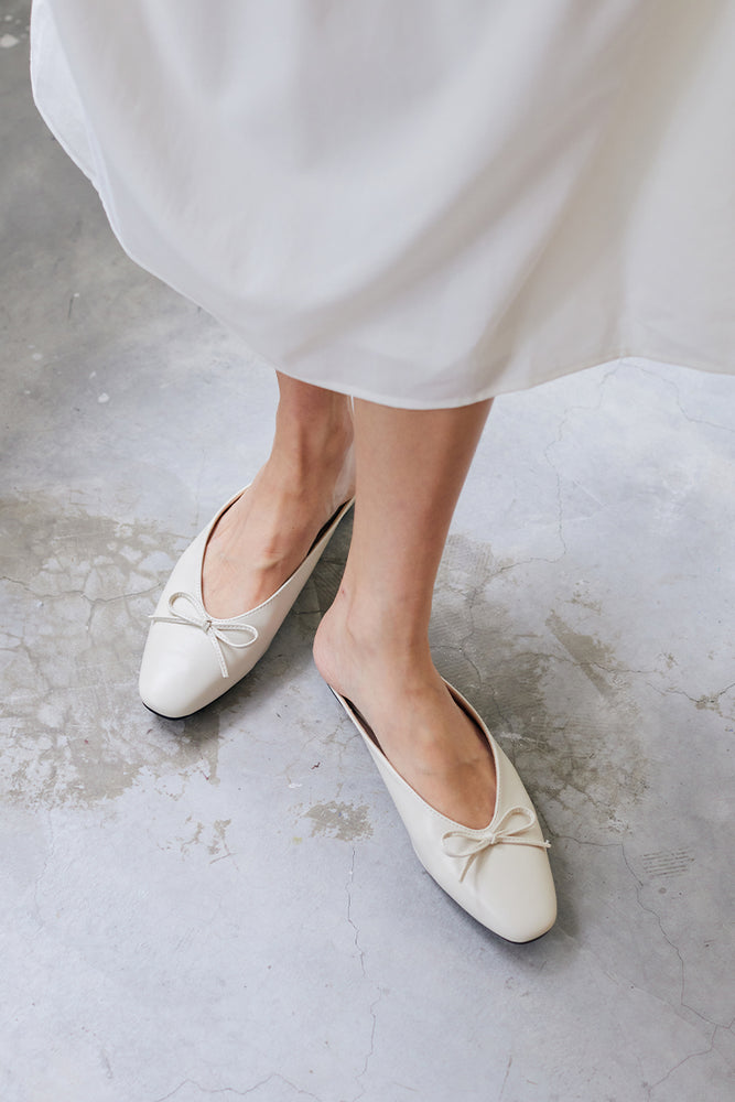 
                  
                    Nyssa Ballet Mules in Ivory
                  
                