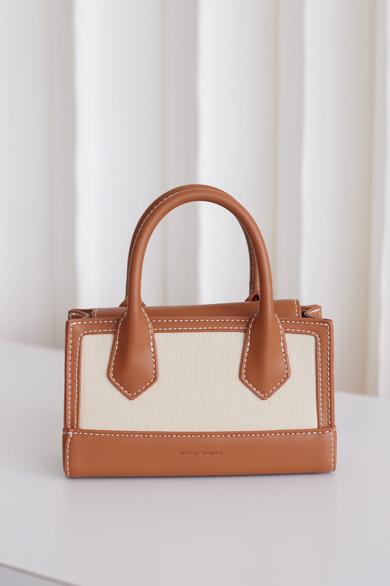 Riviera Bag in Cream Canvas