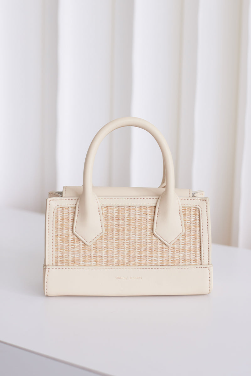 Riviera Bag in Cream Rattan