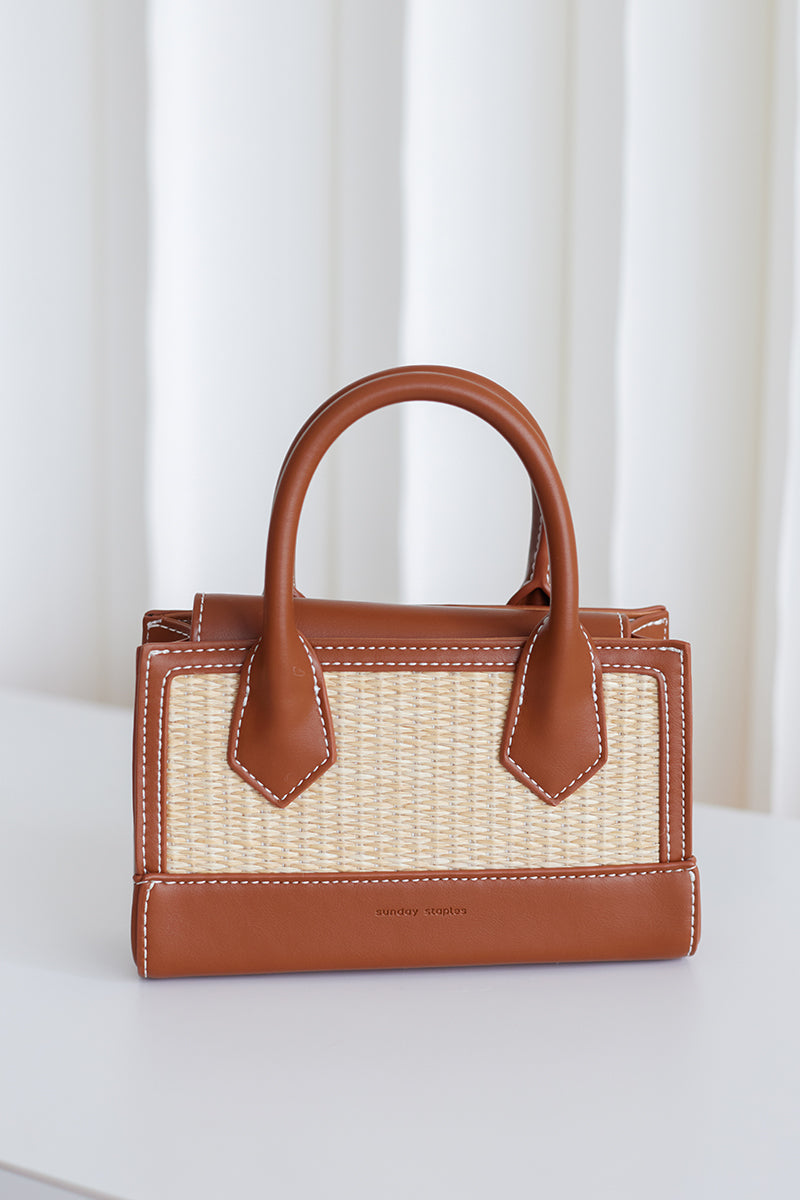 Riviera Bag in Chestnut Rattan