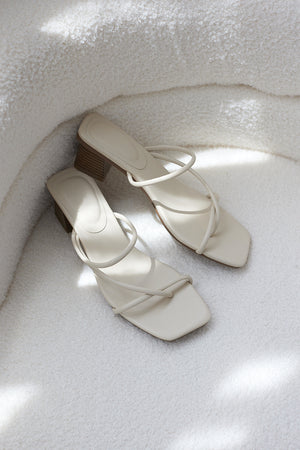 
                  
                    Sonder Strappy Heels In Cream
                  
                