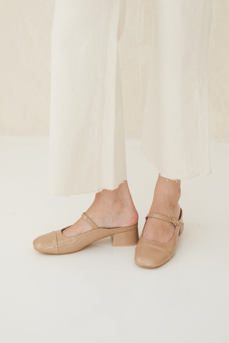 Auralie Maryjane Mules in Nude