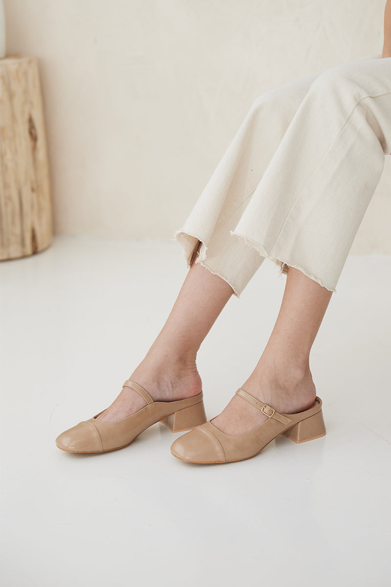 Auralie Maryjane Mules in Nude