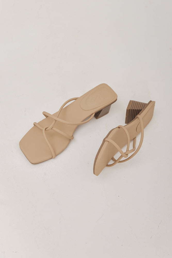 
                  
                    Ayles Strappy Heels in Taupe
                  
                