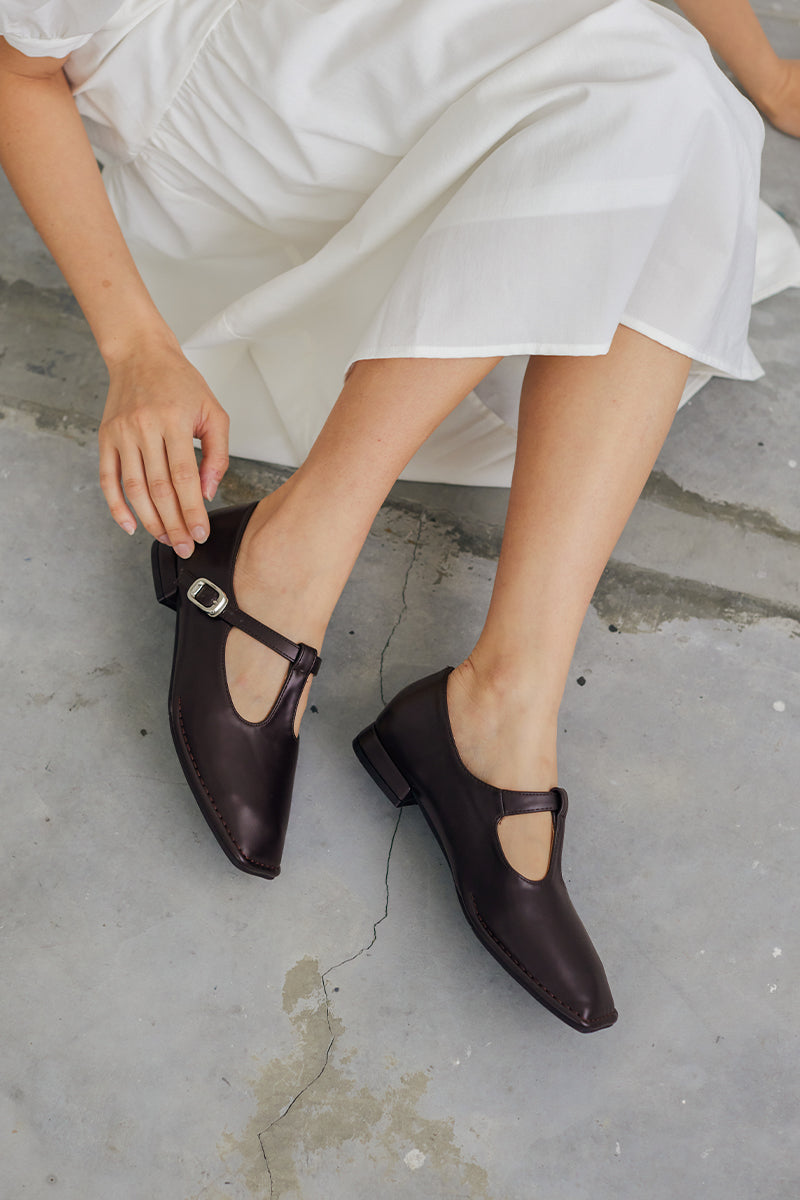 Bentley Maryjane Flats in Espresso