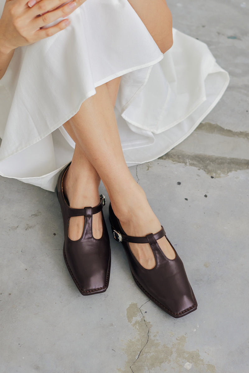 Bentley Maryjane Flats in Espresso