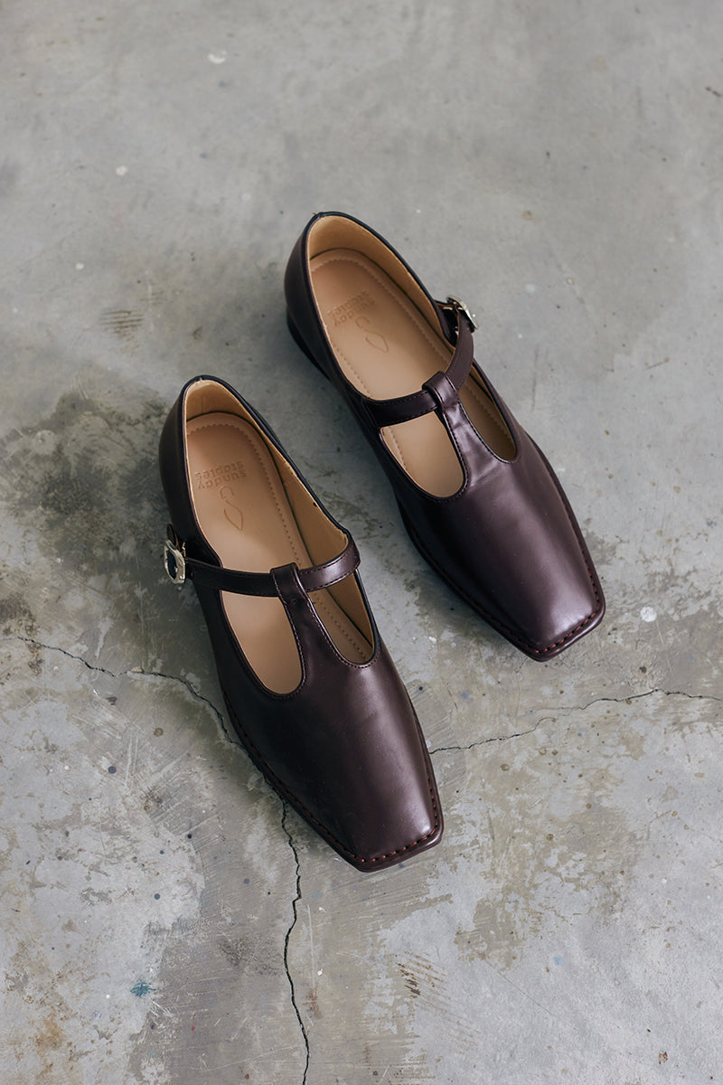 Bentley Maryjane Flats in Espresso