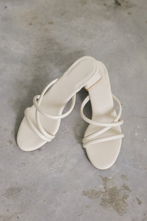 
                  
                    Bessie Strappy Heels in Cream
                  
                