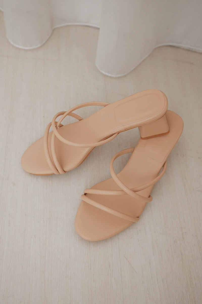 Bessie Strappy Heels in Nude