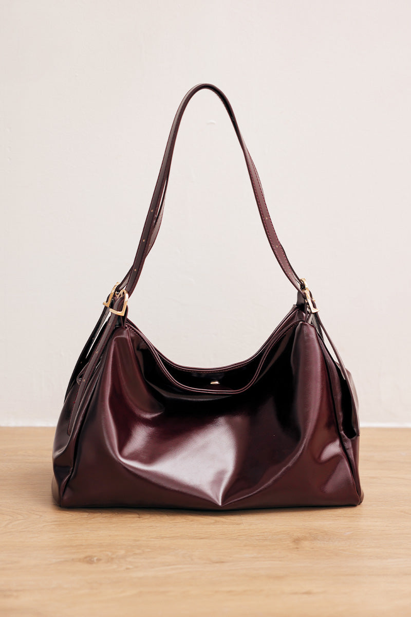 Chicago Double Handle Tote Bag in Wine