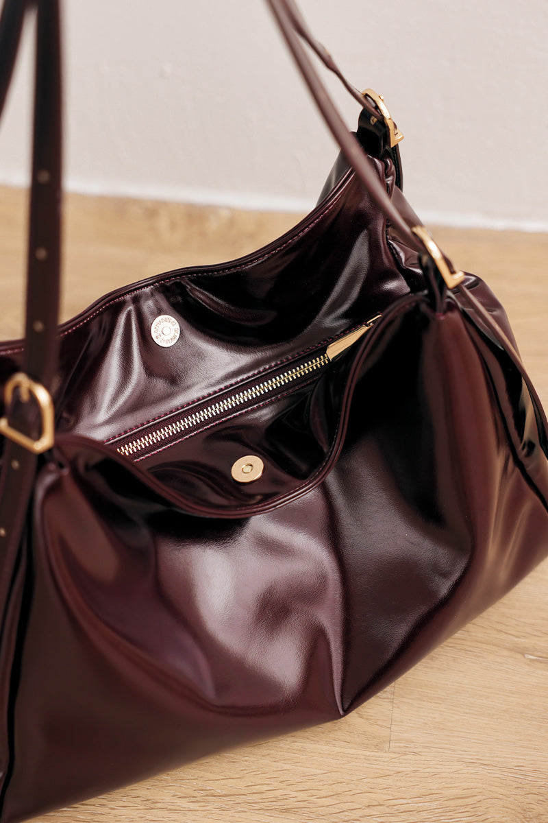 Chicago Double Handle Tote Bag in Wine