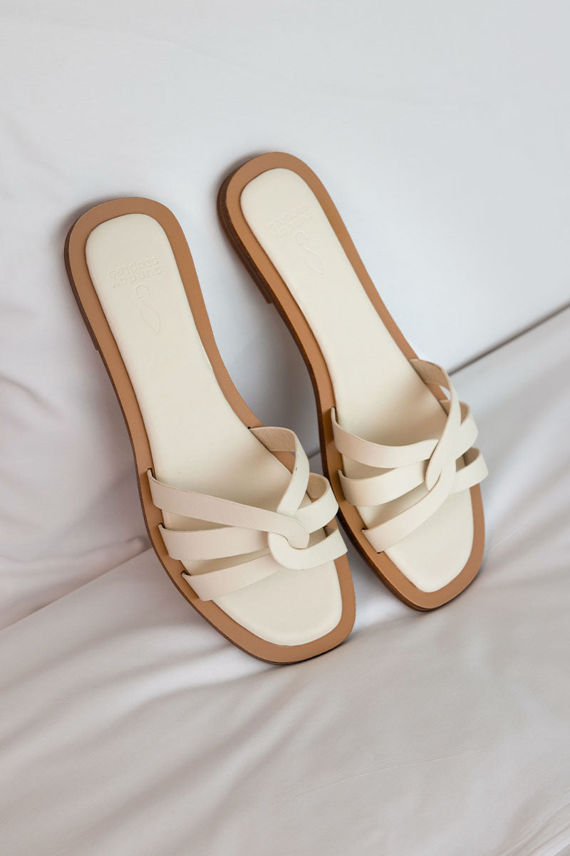 Elyna Interlocking Sliders in Cream