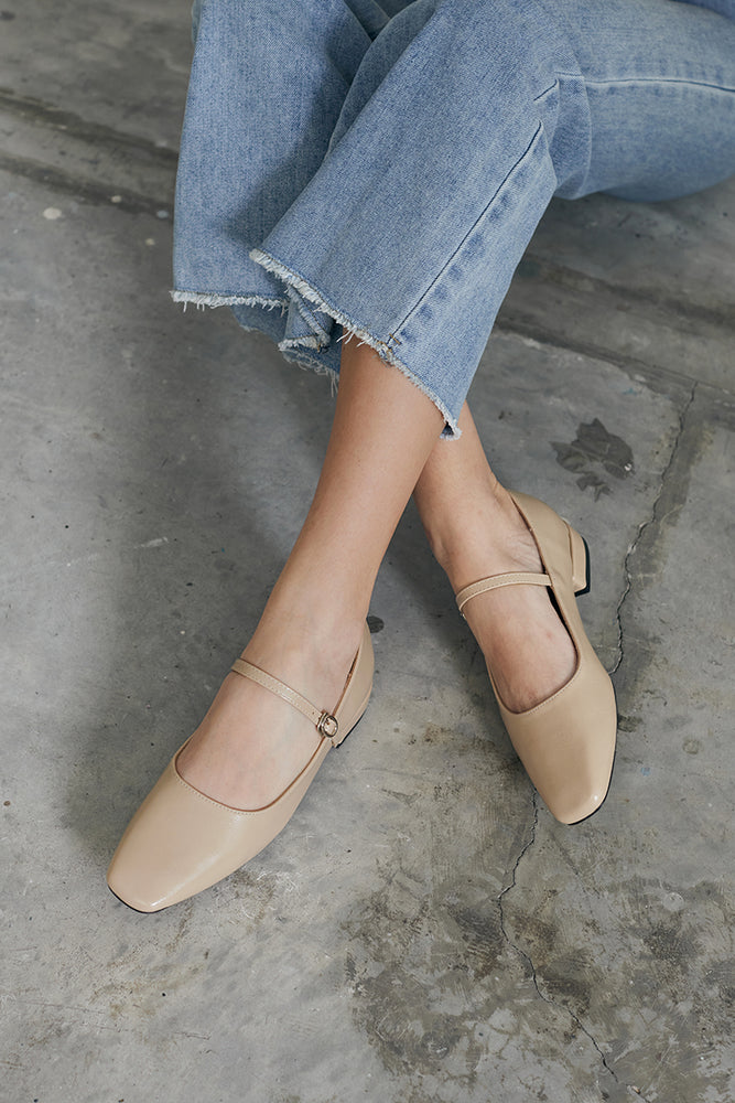 
                  
                    Emica Maryjane Flats in Nude
                  
                