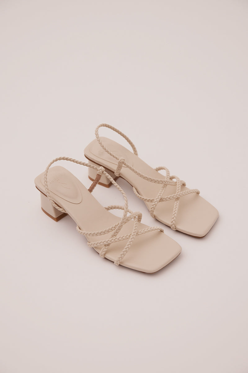 Isidro Braided Sandals in Ivory