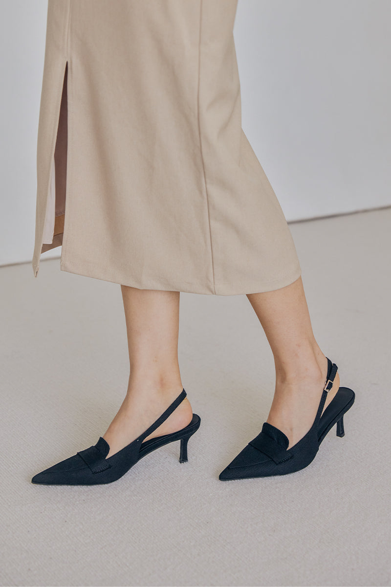 Jenni Loafer Heels in Black