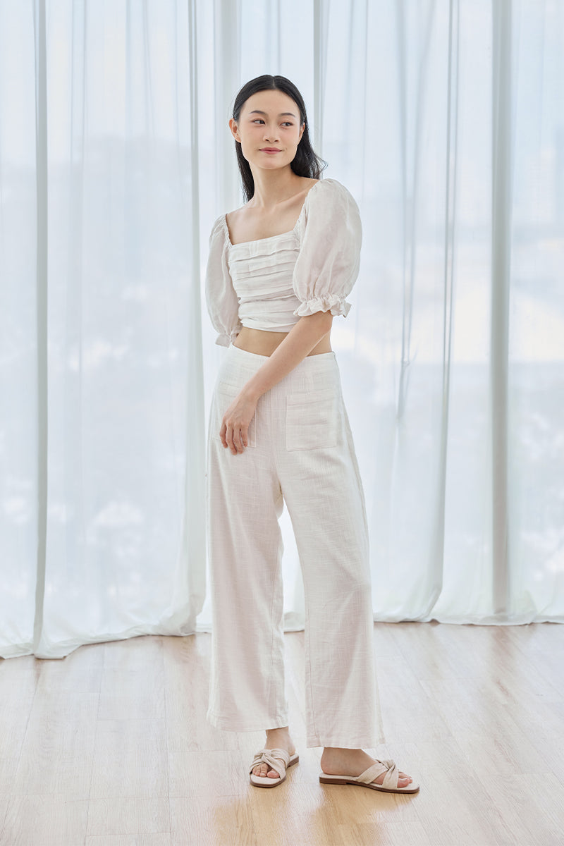 Jessa Cloud Sliders in Waterproof Linen