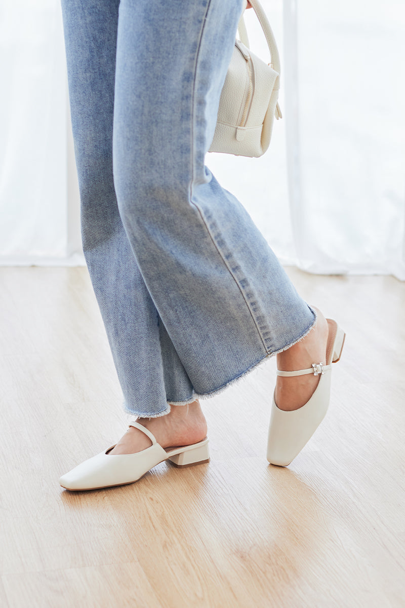 Linh Maryjane Mules in Cream