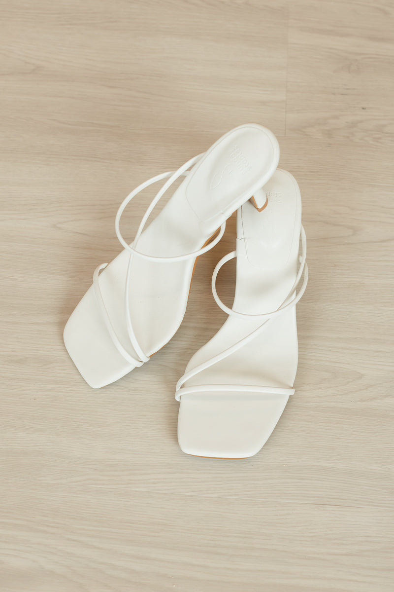 Lyla Strappy Heels in Cream