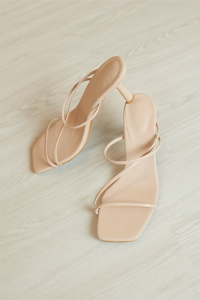 Lyla Strappy Heels in Nude