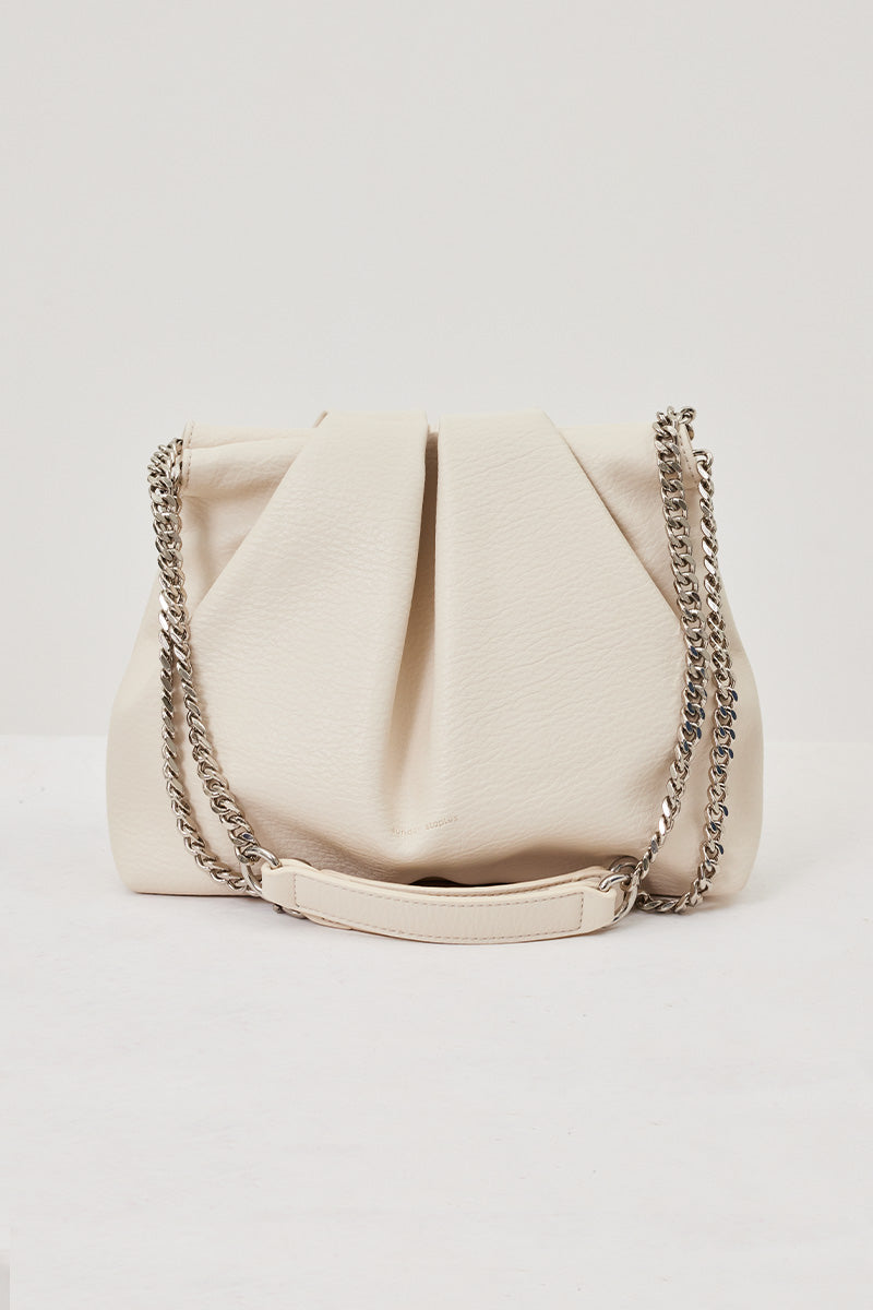 Mantou Ruched Bag in Cream