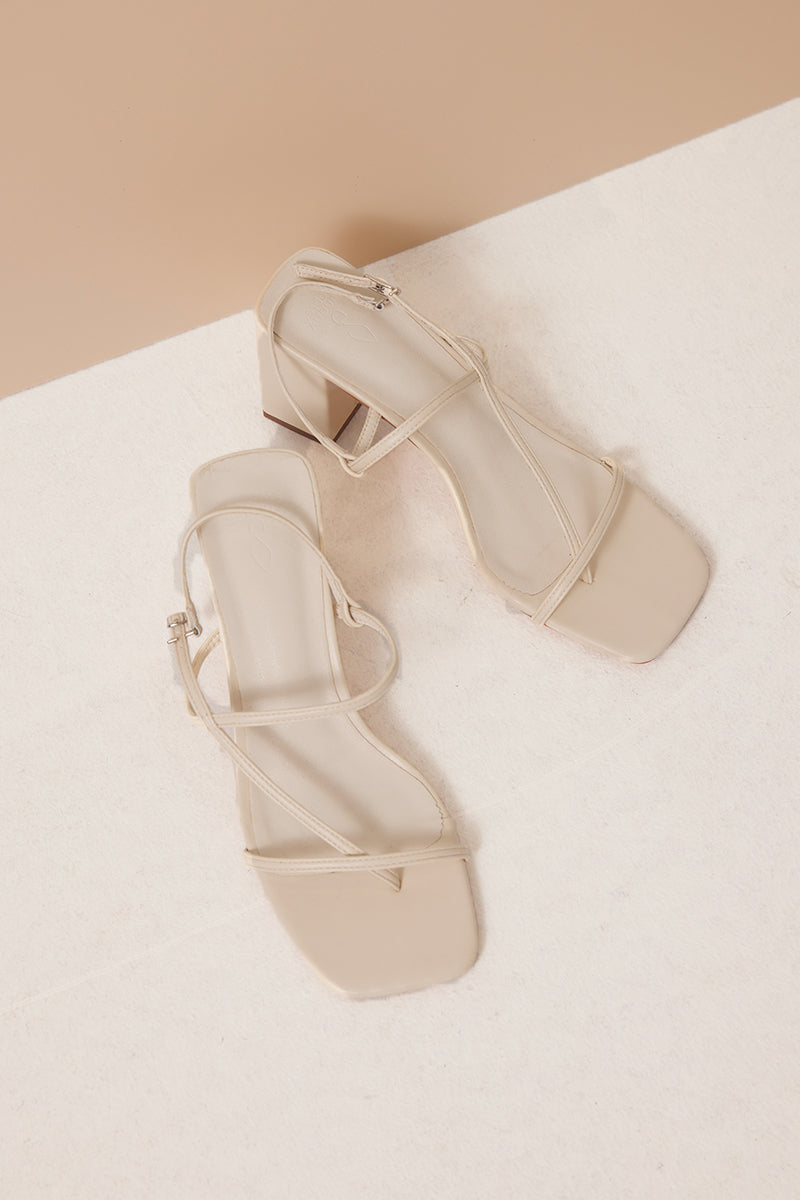 Mattea Strappy Sandals in Cream