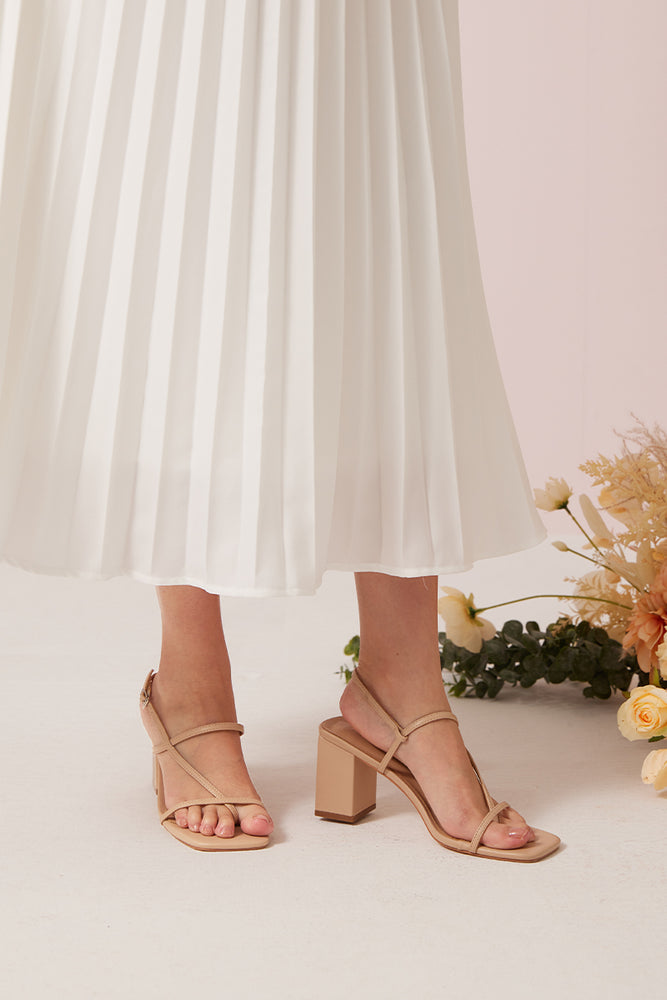 Mattea Strappy Sandals in Nude