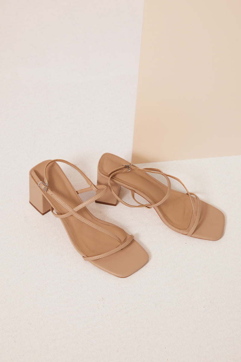 Mattea Strappy Sandals in Nude