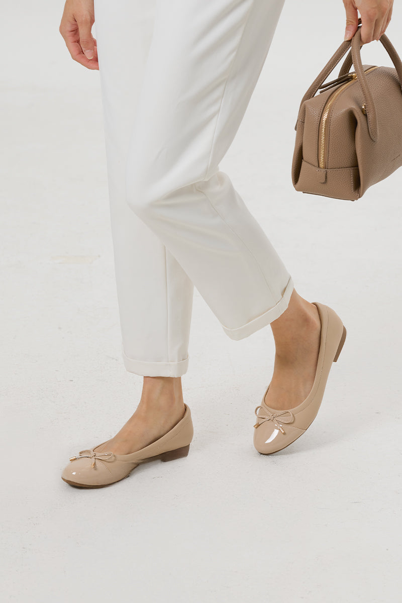 Megumi Ballet Cloud Flats in Nude