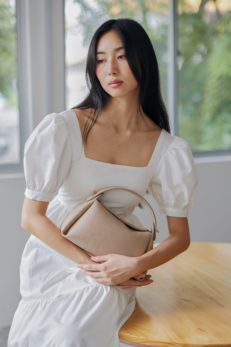 Milan 28 Top-handle Bag in Nude