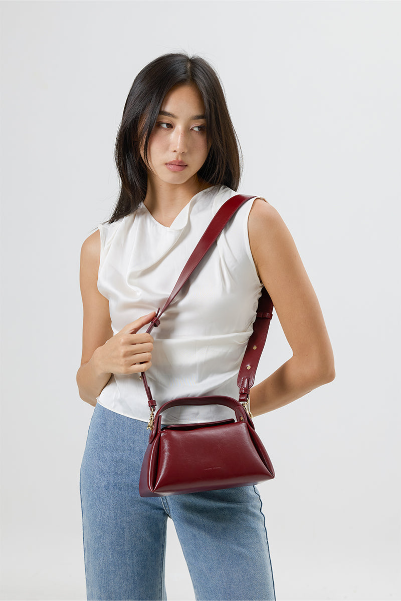 Milan Top-Handle Bag in Cherrywood