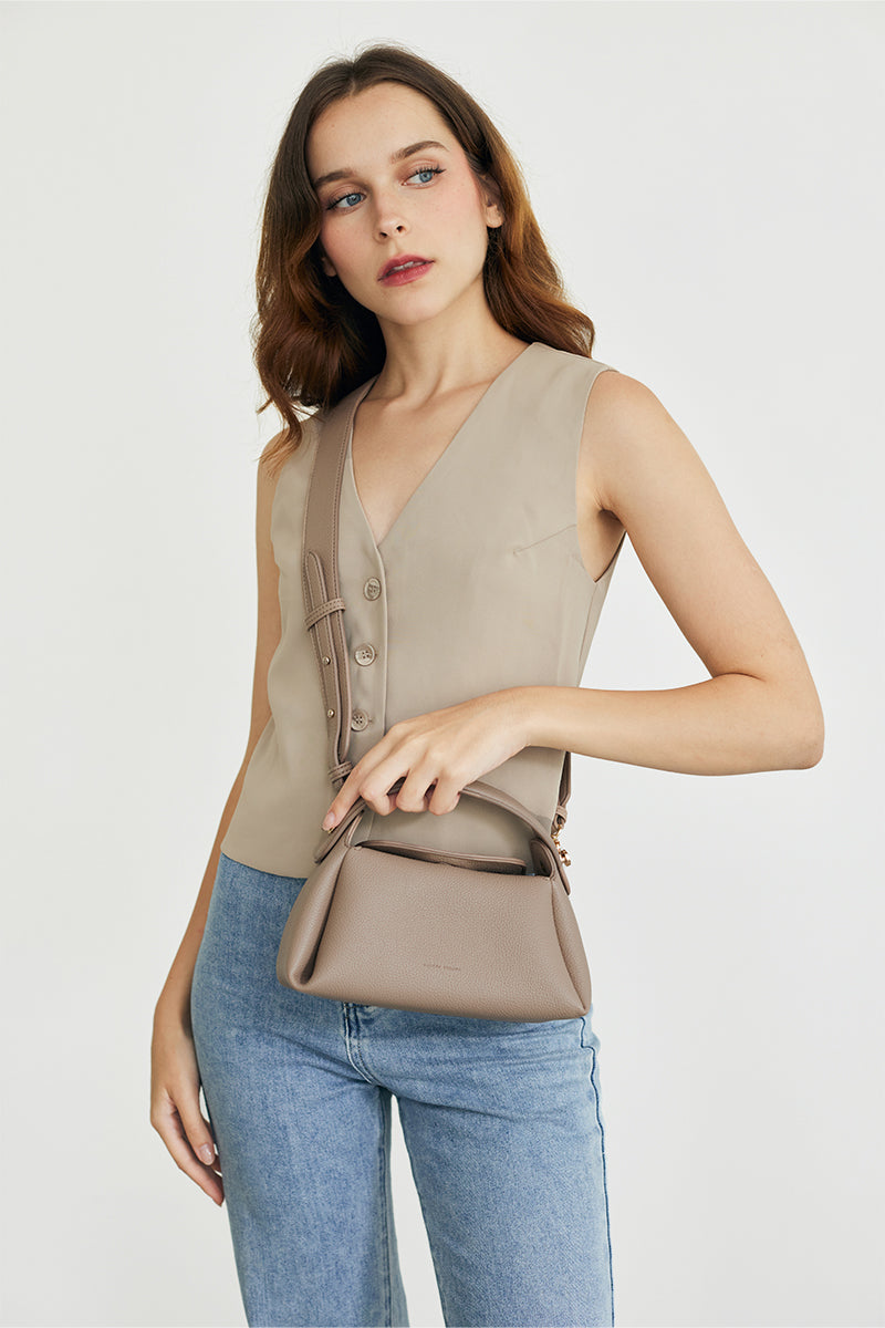 Milan Top-handle Bag in Taupe