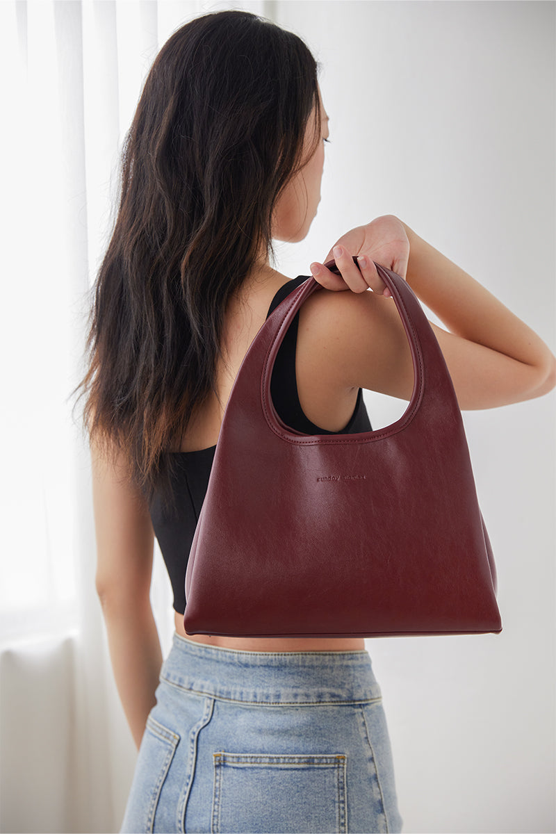 Fuji Small Hobo Bag in Ruby