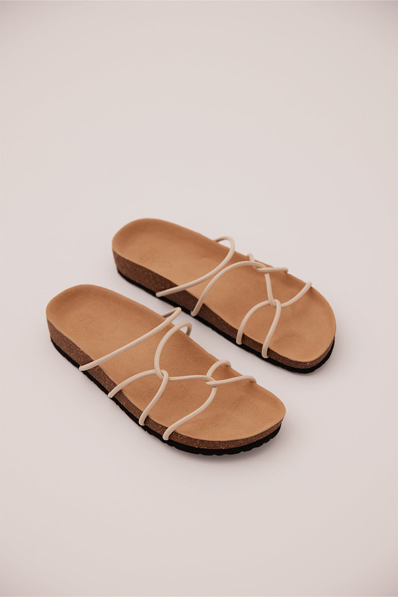 Mojave Strappy Chunky Sandals in Ivory