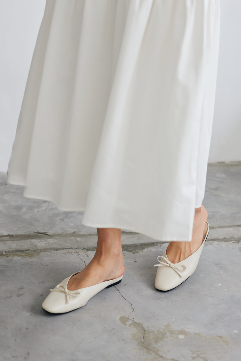 Nyssa Ballet Mules in Ivory