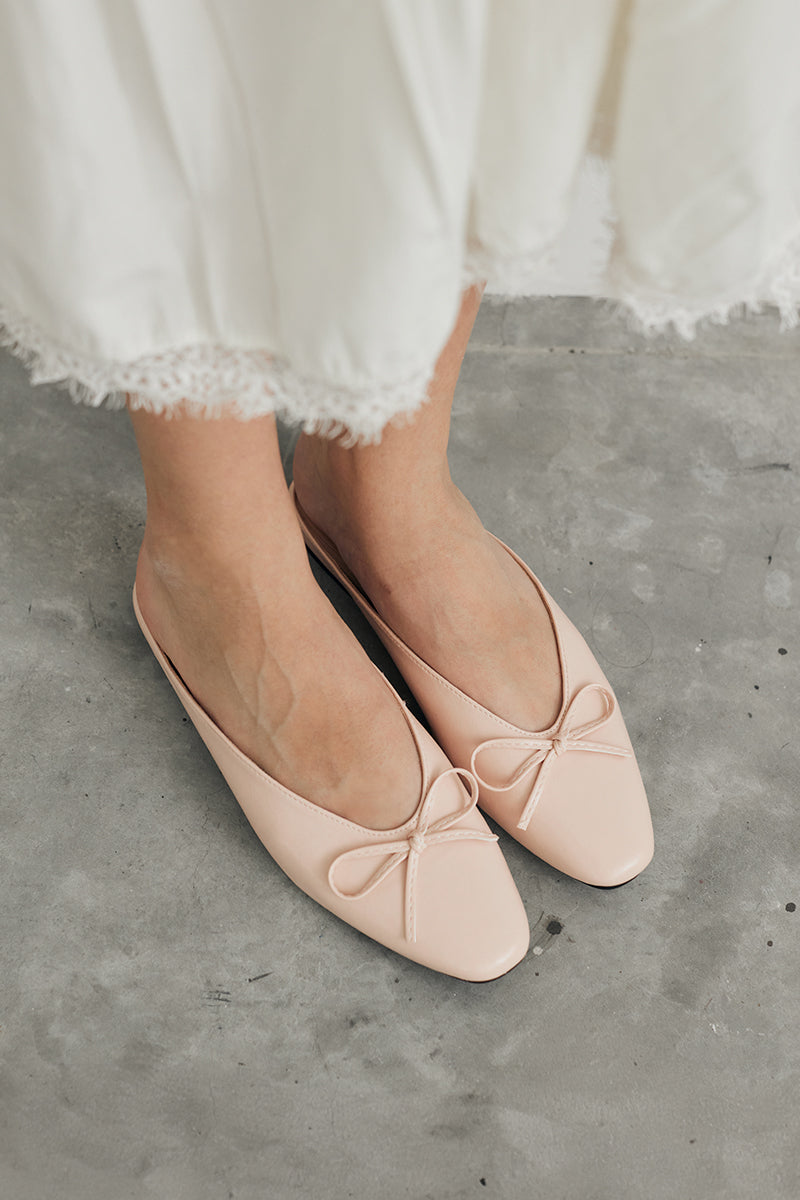 Nyssa Ballet Mules in Baby Pink