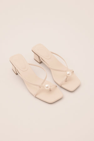 
                  
                    Oceane Strappy Pearl Heels in Cream
                  
                