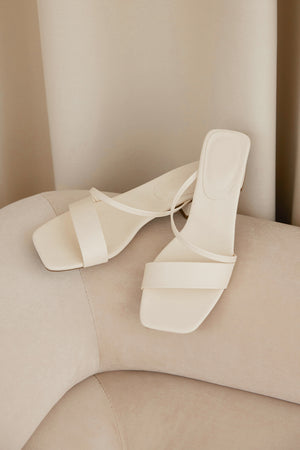 
                  
                    Odette Slant Heels in Cream
                  
                
