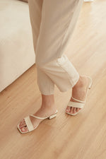 Odette Slant Heels in Cream