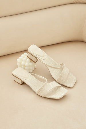 
                  
                    Odette Slant Heels in Linen Cream
                  
                