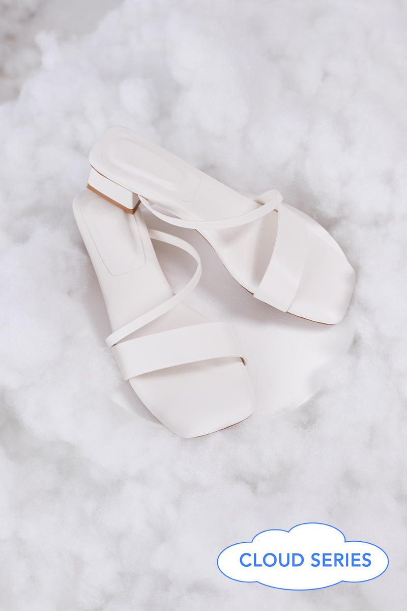 Odette Strappy Cloud Heels in Cream