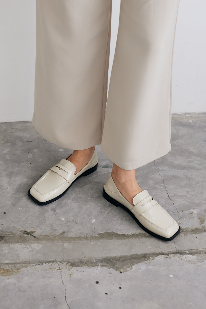 Perth Penny Loafers in Glazed Cream