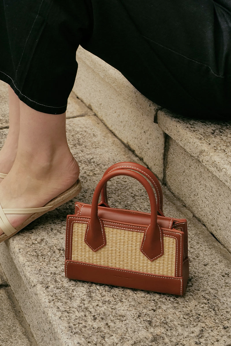 Riviera Bag in Chestnut Rattan