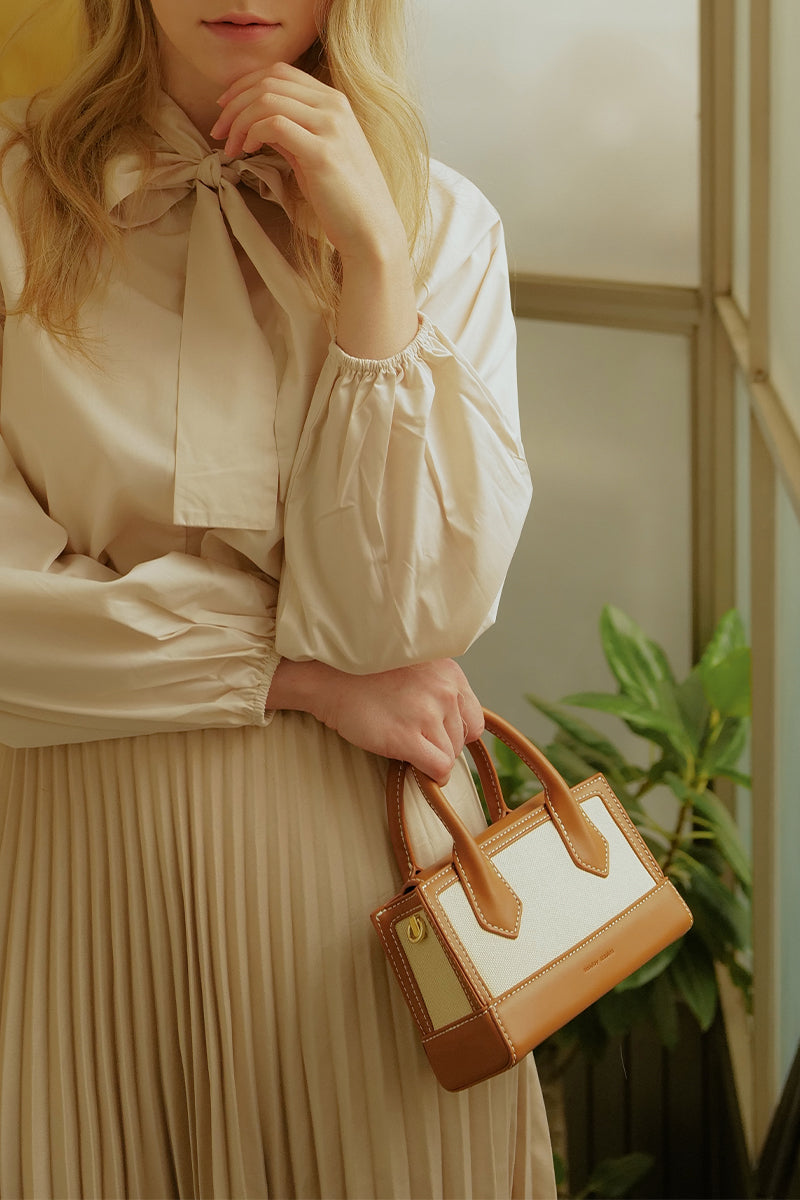 Riviera Bag in Cream Canvas