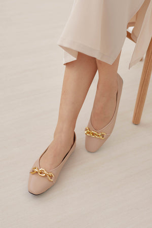 
                  
                    Rylee Chain Flats in Matte Nude
                  
                
