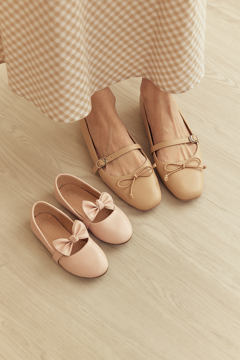 Sable Kids Ribbon Flats in Pink