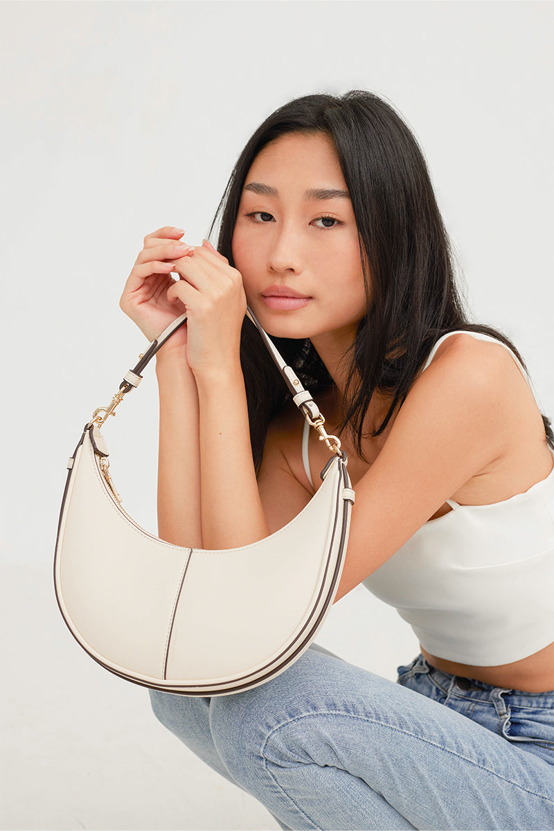 Selene Crescent Bag in Cream – Sunday Staples