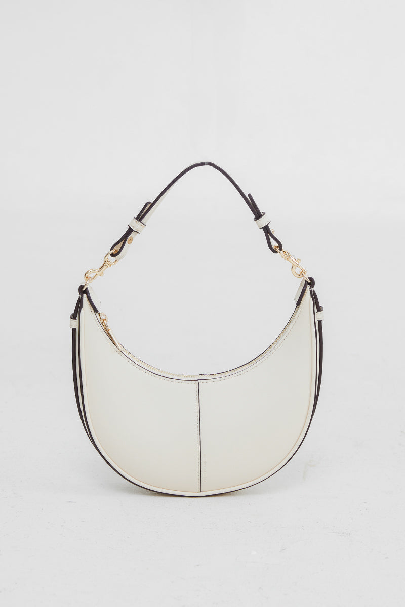 Selene Crescent Bag in Cream