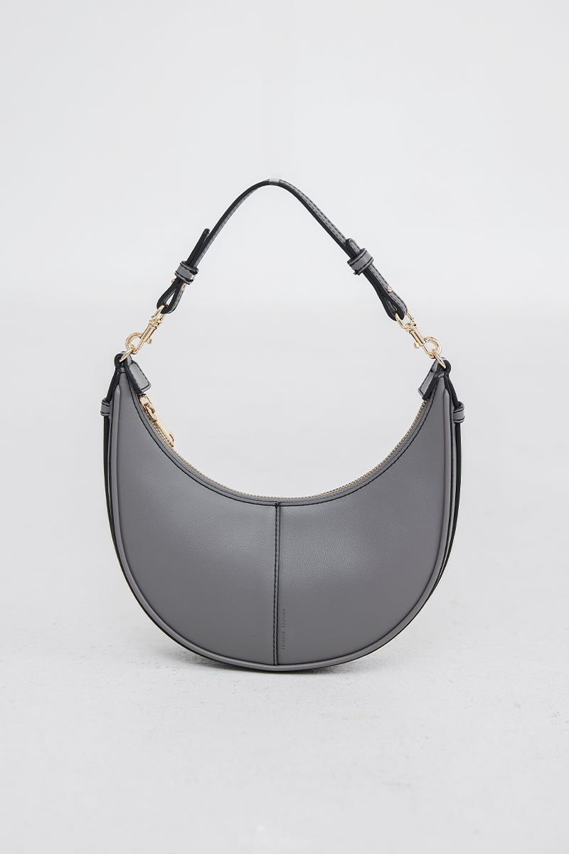 Selene Crescent Bag in Cement